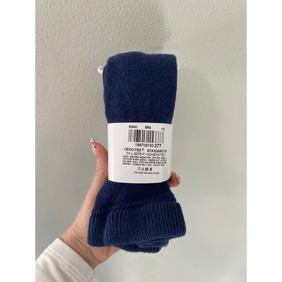 New Hanna Andersson Girls Footed Tights, Navy Size 5 - Picture 1 of 4